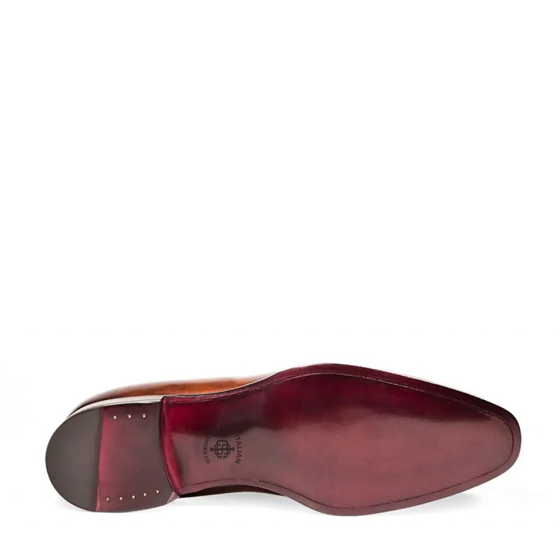 Classic Plain Solid Shiny Leather Oxford Blue Shoe