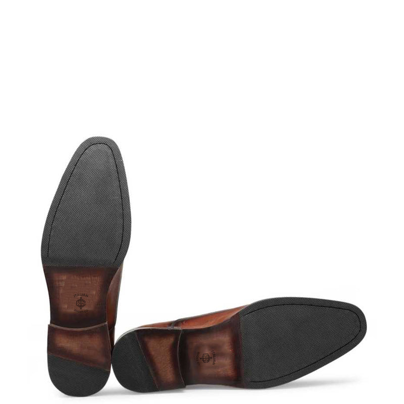 Men Classic Design Solid Leather Formal Derby Shoes