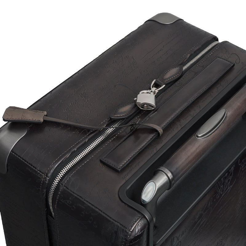 Luxury Eel Leather Green Trolley Case