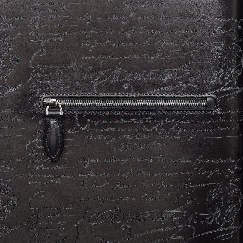 Luxury Eel Leather Brown Trolley Case