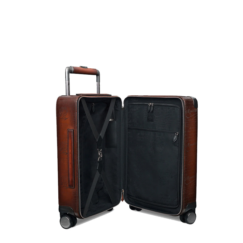 Luxury Eel Leather Green Trolley Case