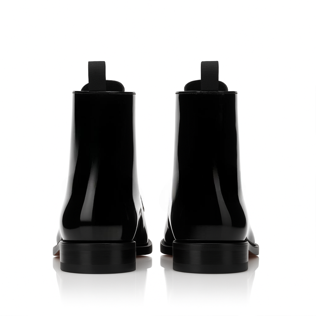 Italian Lace-up Leather Ankle Boots for Men's