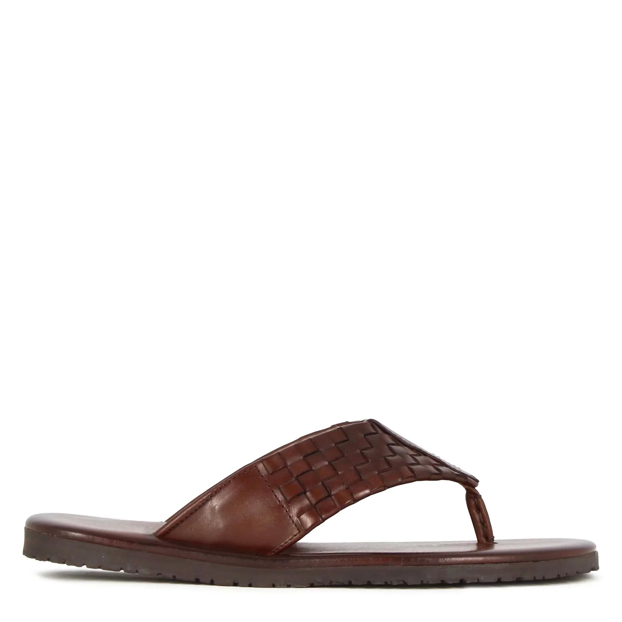 Handmade brown braided leather Slip on