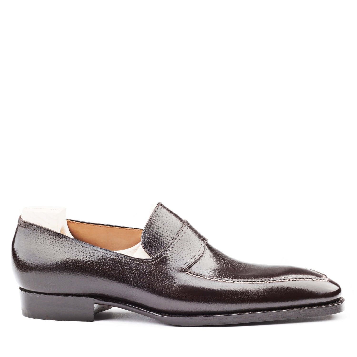 Men Custom Handmade Shiny Leather Loafer