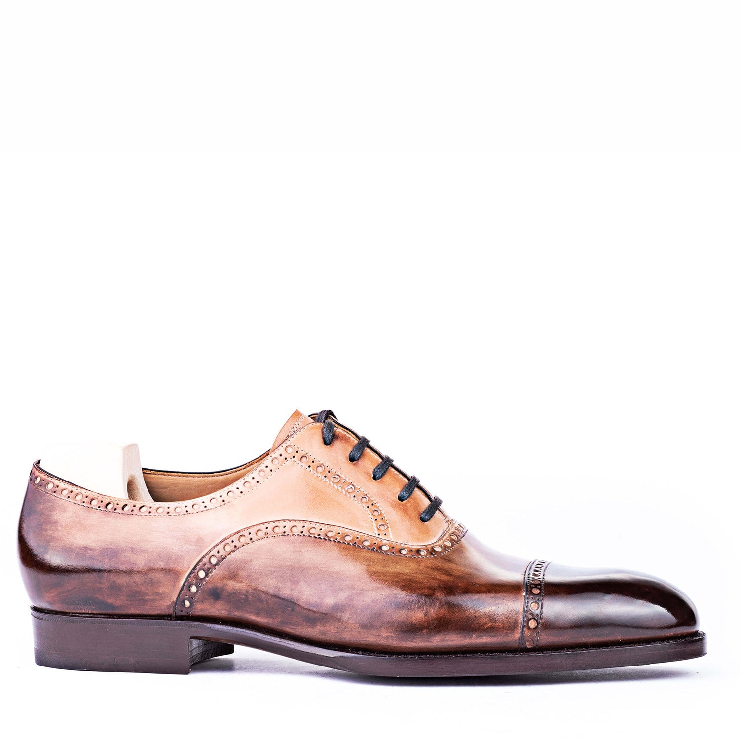 Premium Cap-Toe Leather Formal Oxford Shoe