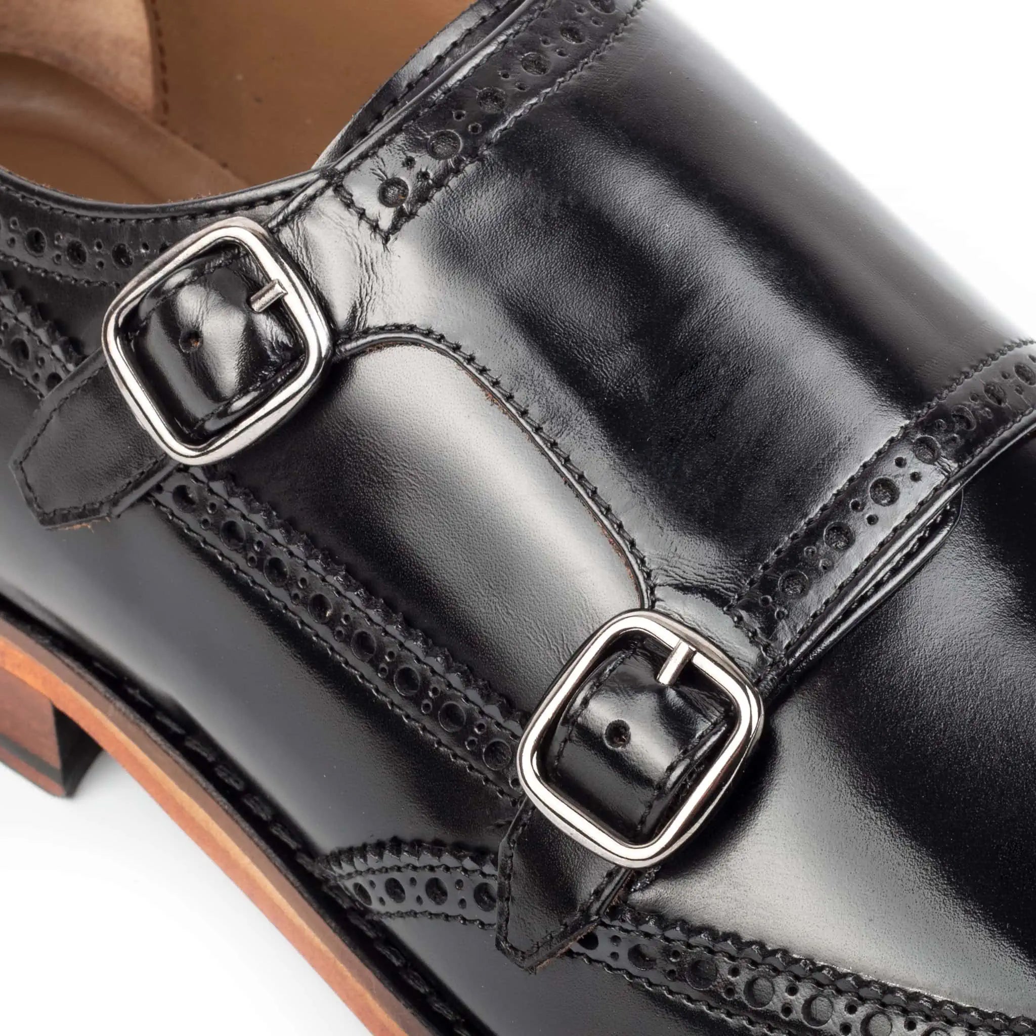 Nera Men's Genuine Leather Double Monkstrap Shoes