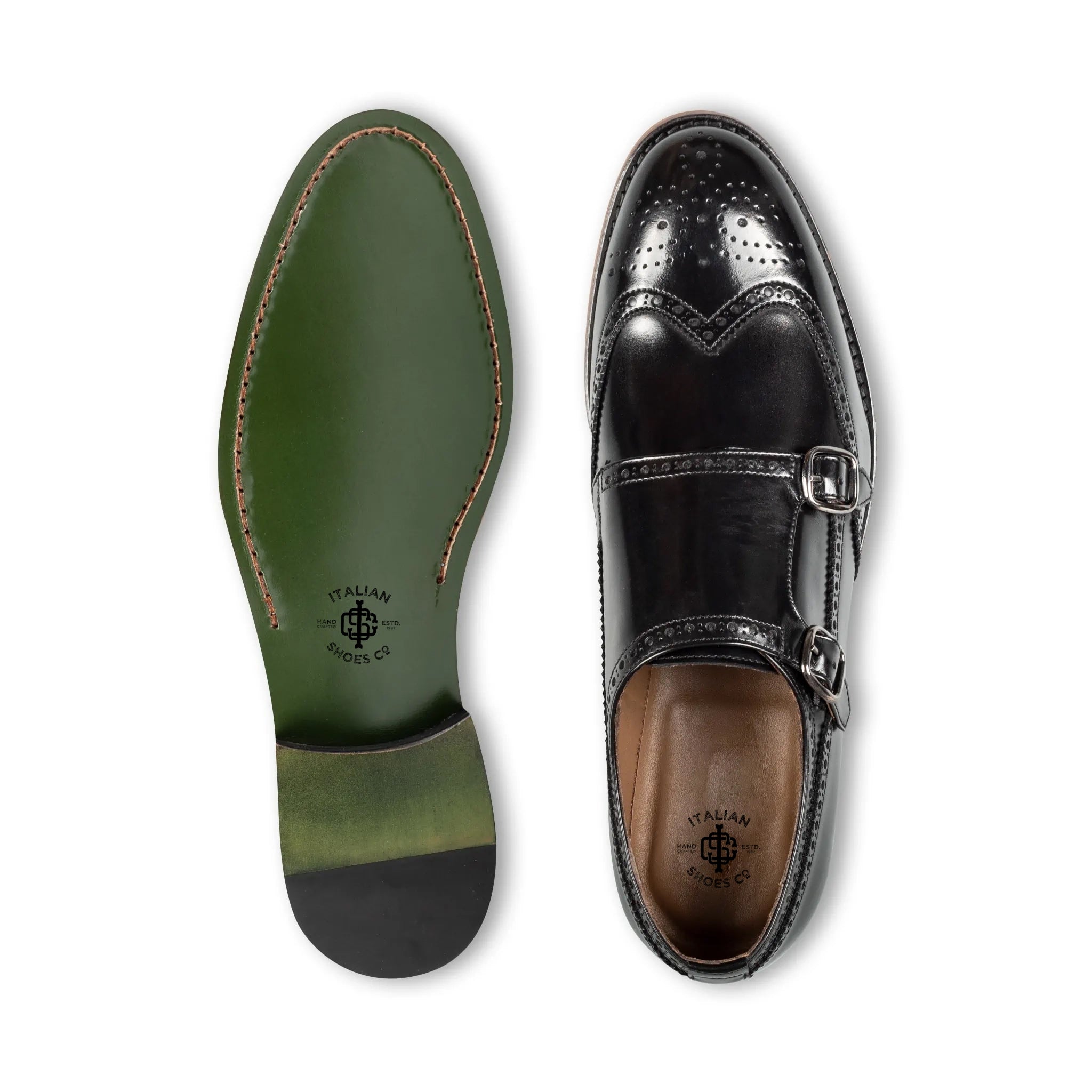 Nera Men's Genuine Leather Double Monkstrap Shoes