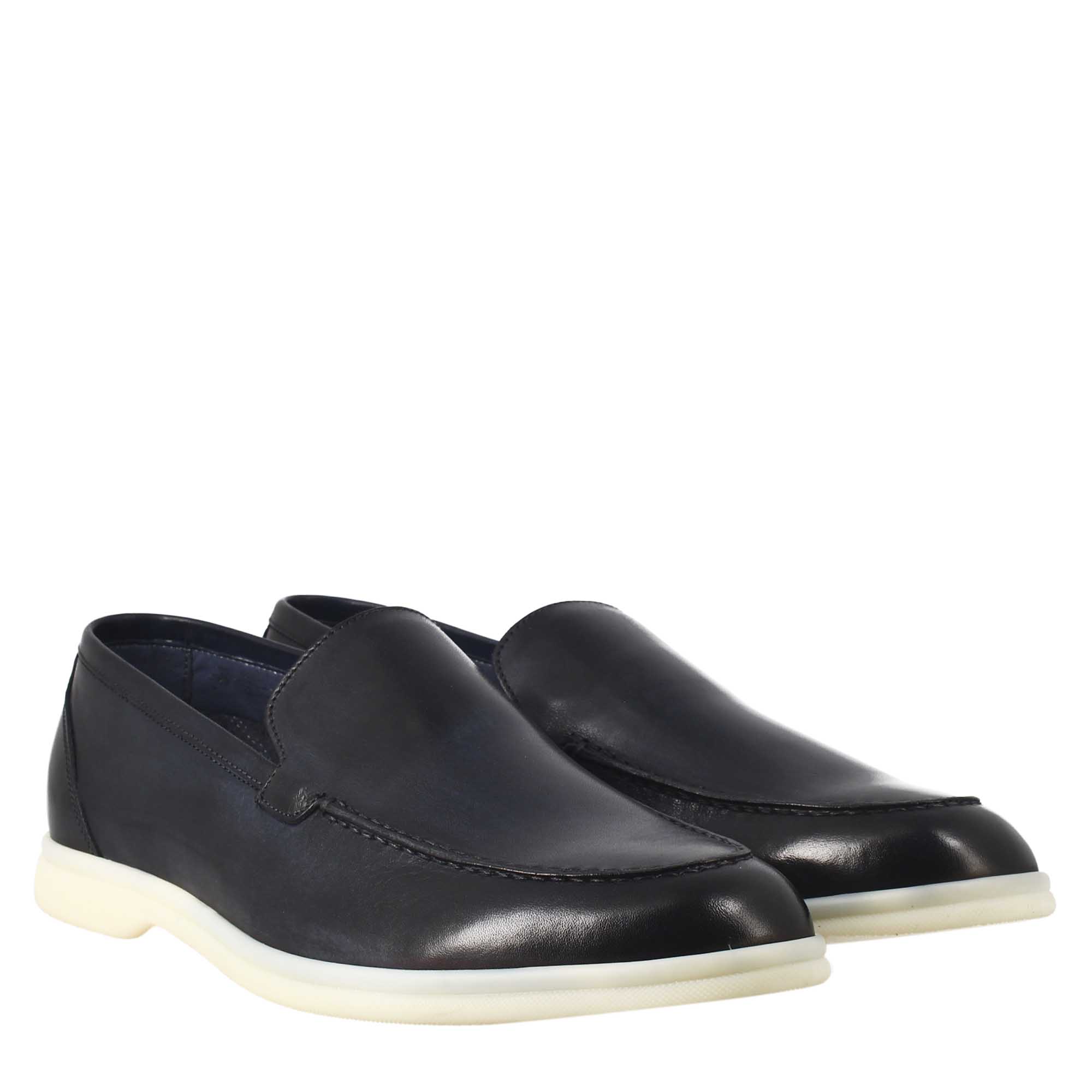 Men’s Black Casual Loafers in Premium Leather
