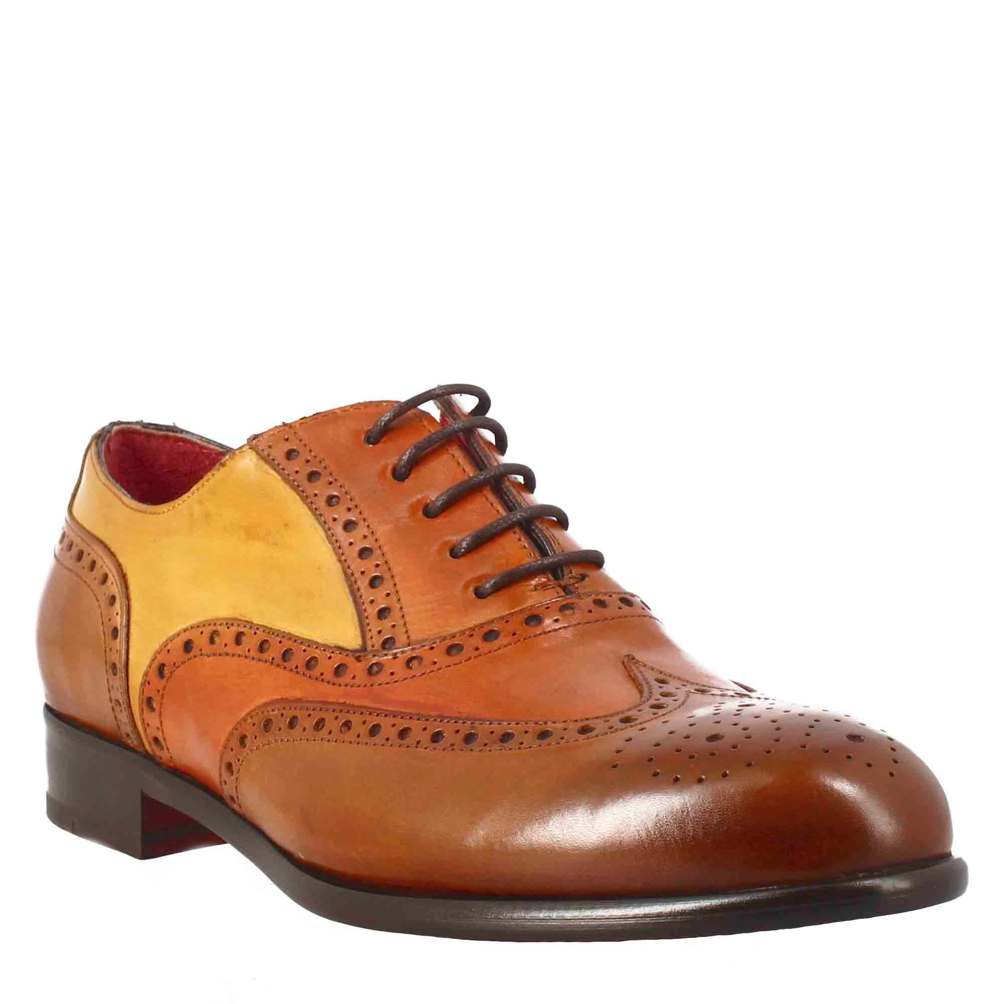 Men Solid Lace-Up Leather Oxford Shoes