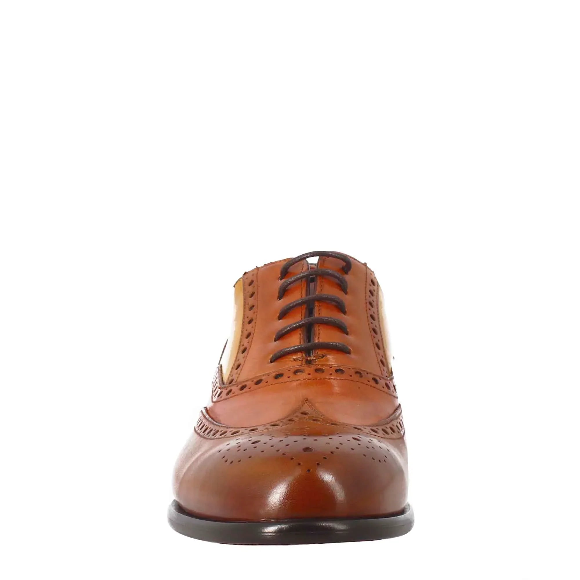 Men Solid Lace-Up Leather Oxford Shoes
