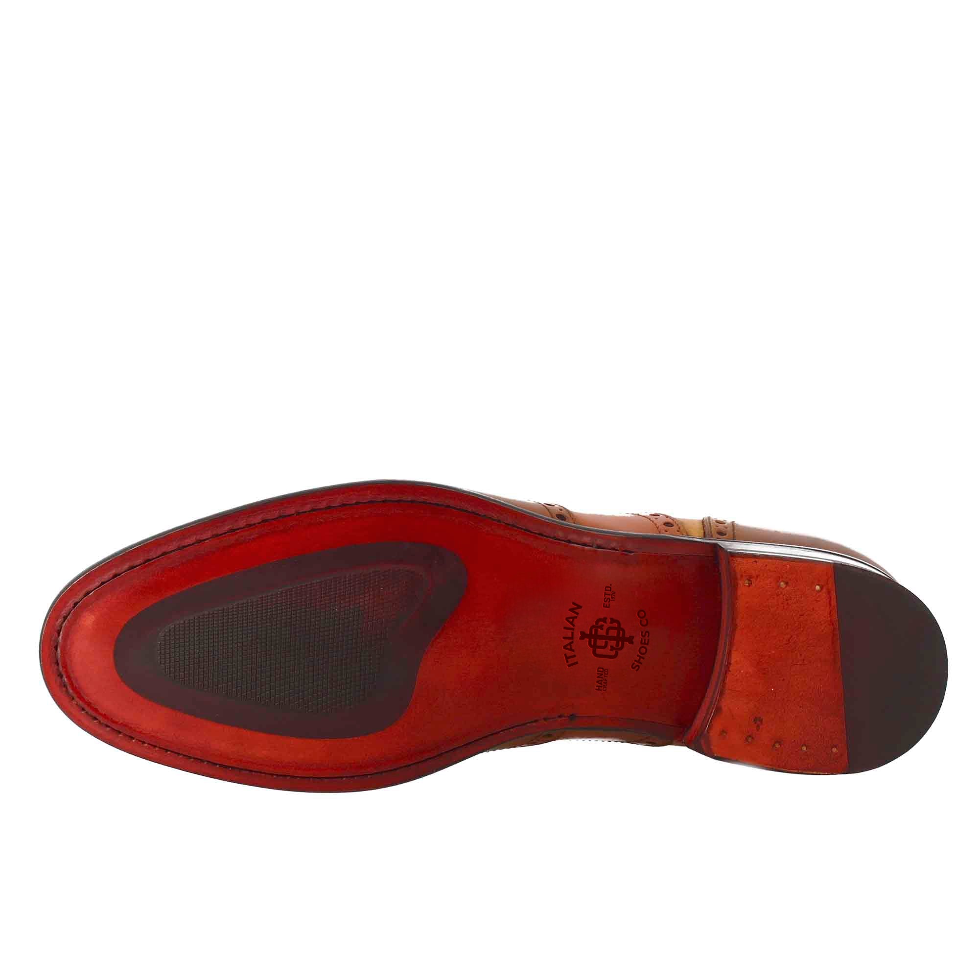 Men Solid Lace-Up Leather Oxford Shoes