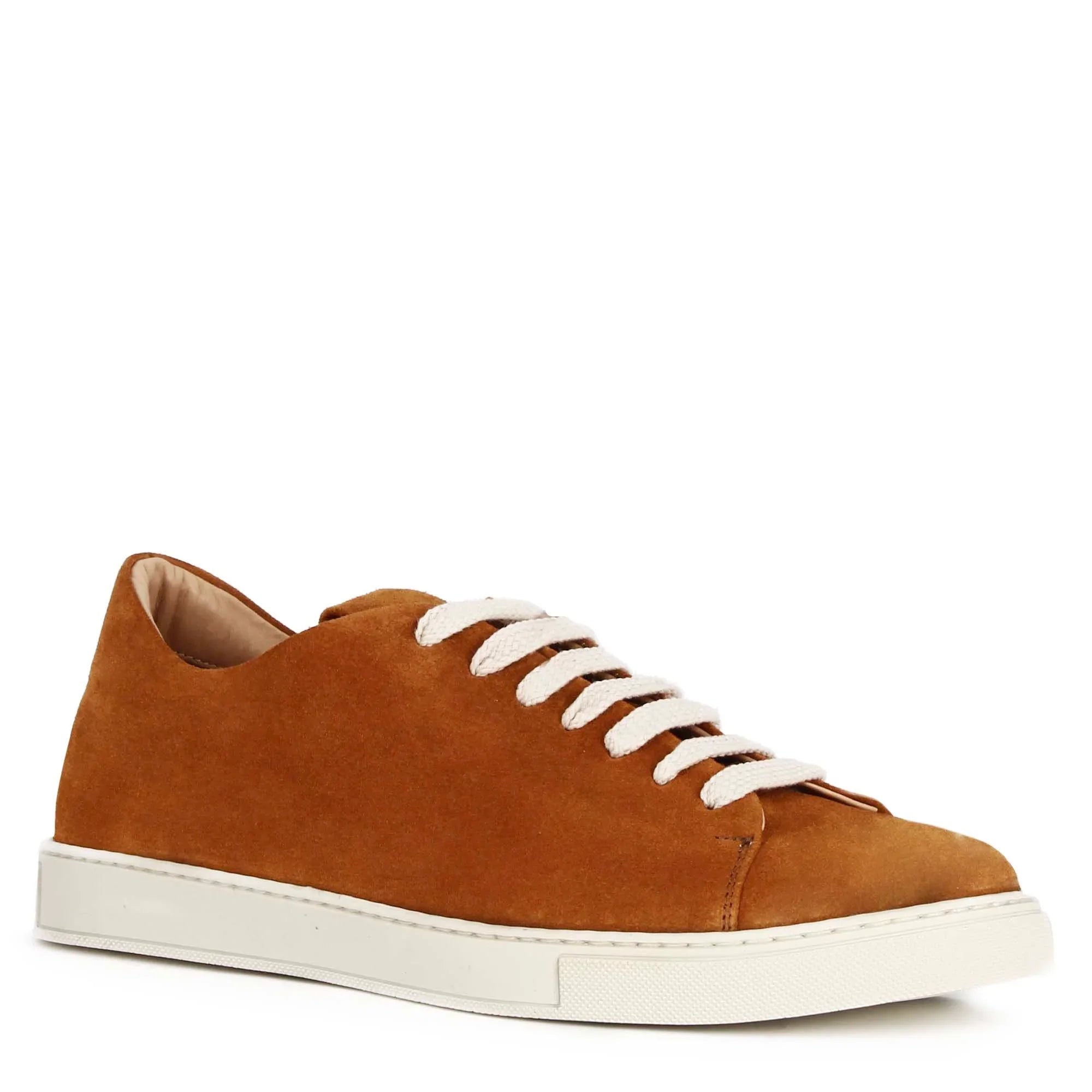 Classic Light Brown Suede Leather Sneakers