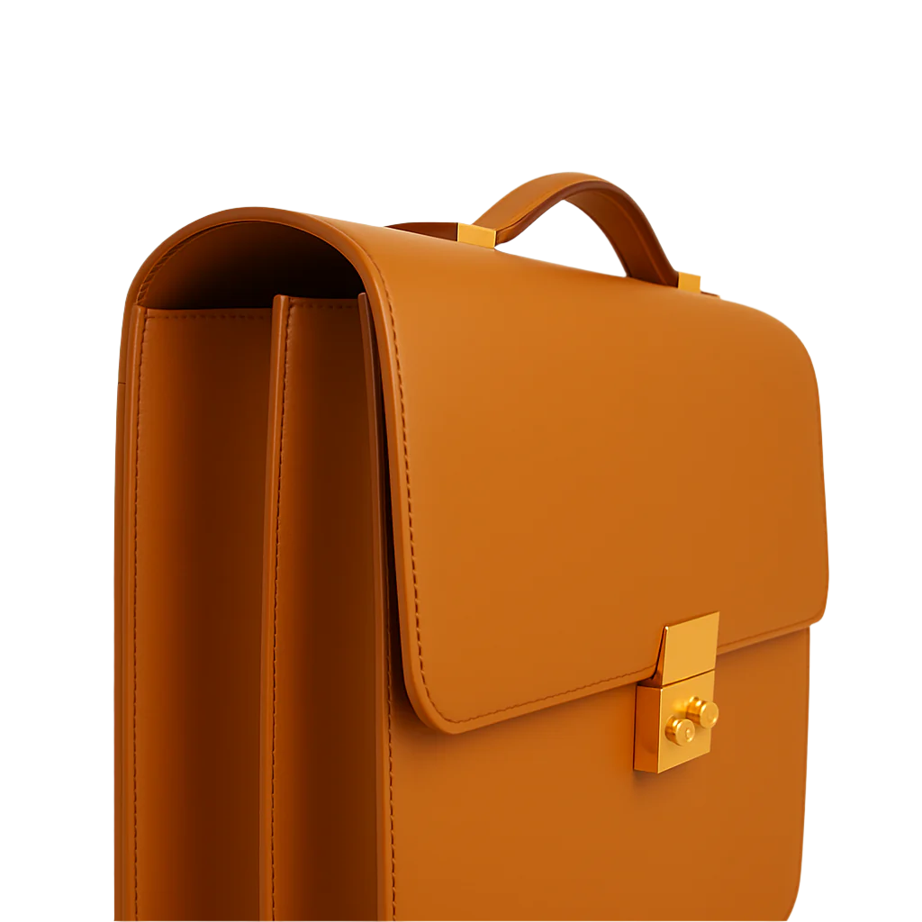 Men's Double Compartment Classy Brown Briefcase