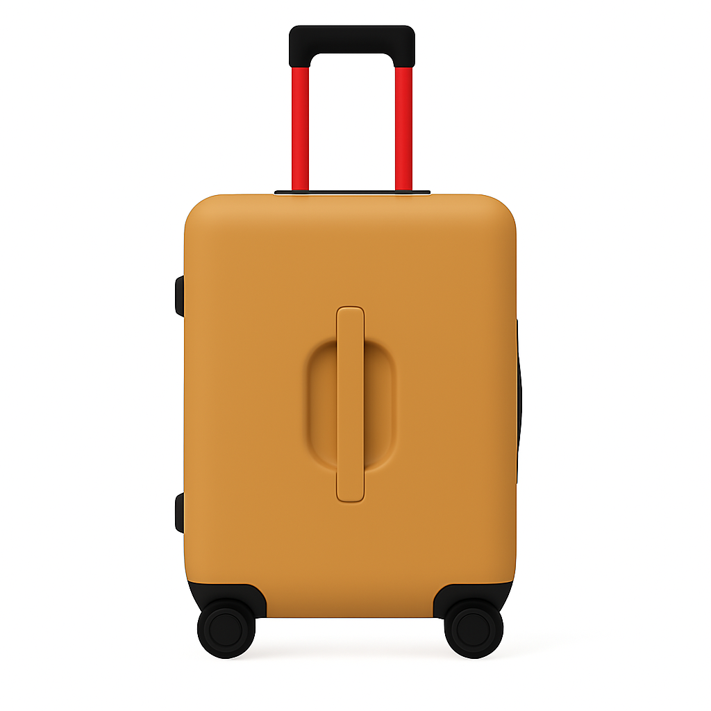 Luxury Wide Brown Trolley Luggage Bag