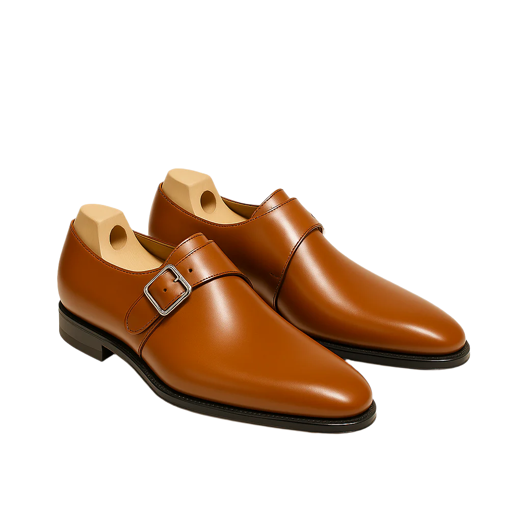Classic Brown Monk Strap Leather Shoe