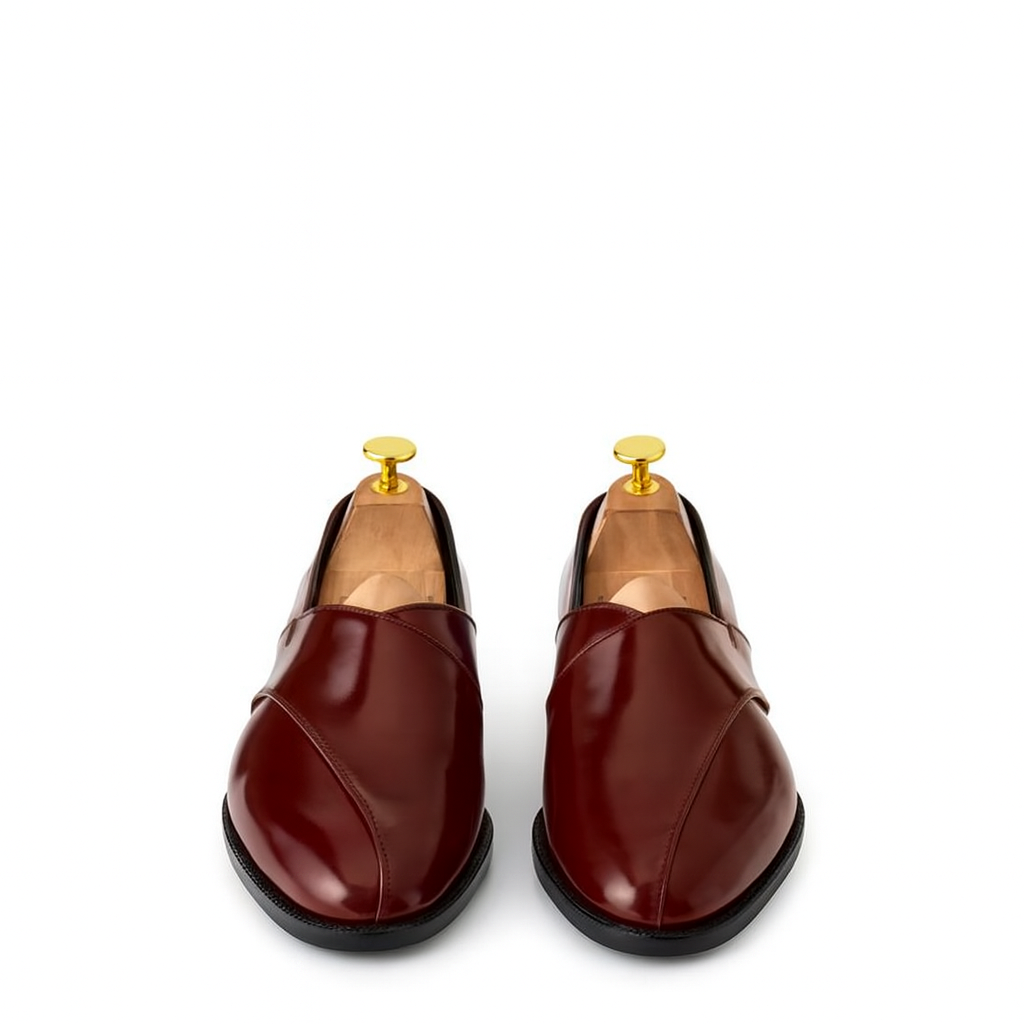 Royal Shiny Burgundy Peshawari Mojari