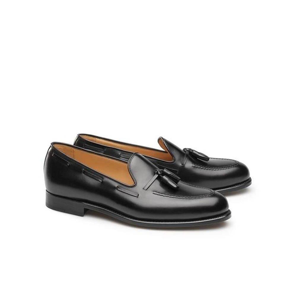 Classic Handmade Solid Leather Tassel Loafers
