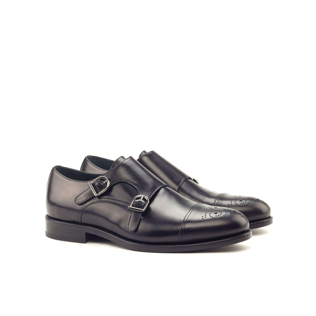 Dual Dignity Double Monk Shoe Black