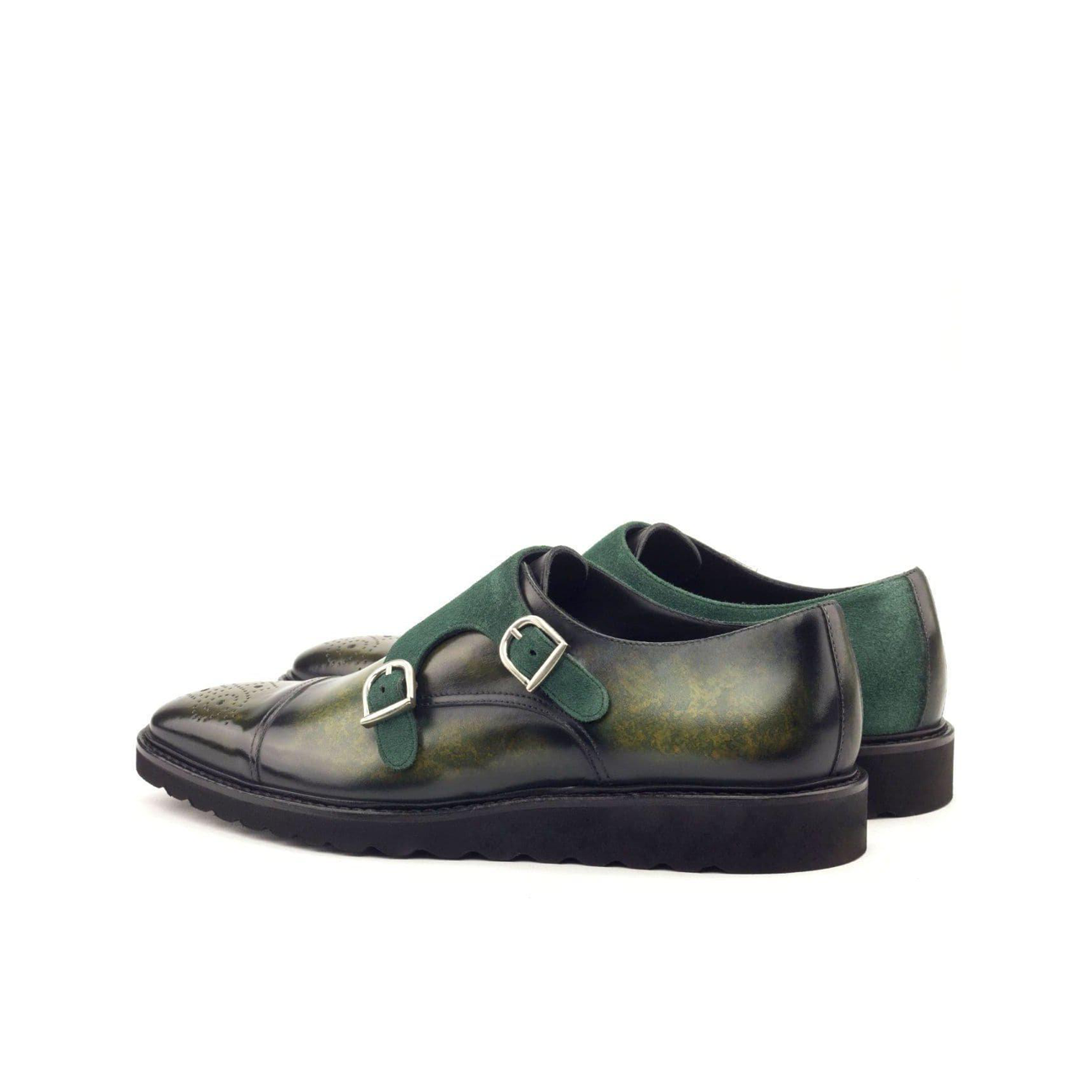 Grandeur Gravitas Double Monk Shoe Green