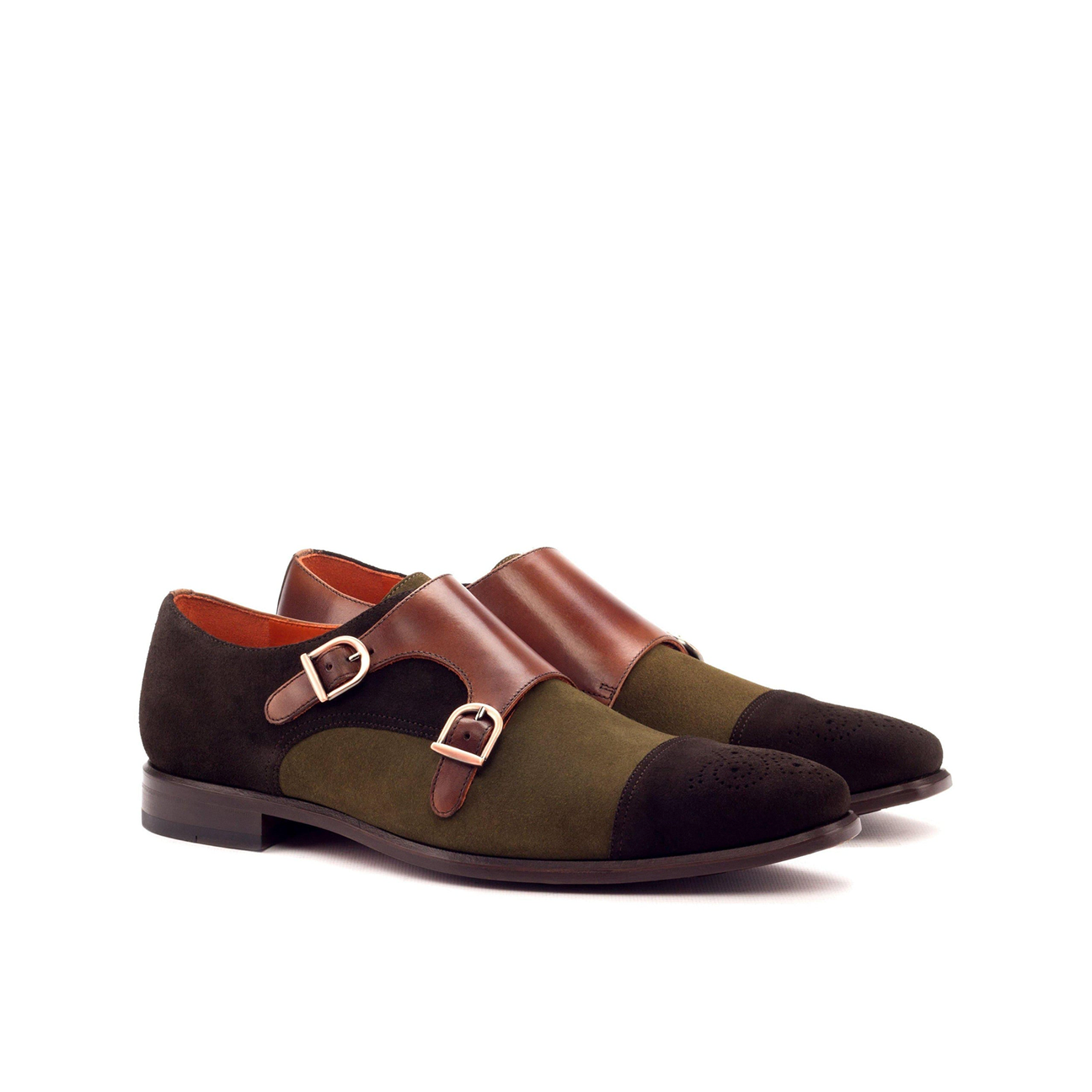 Executive Echo Double Monk Shoe Brown