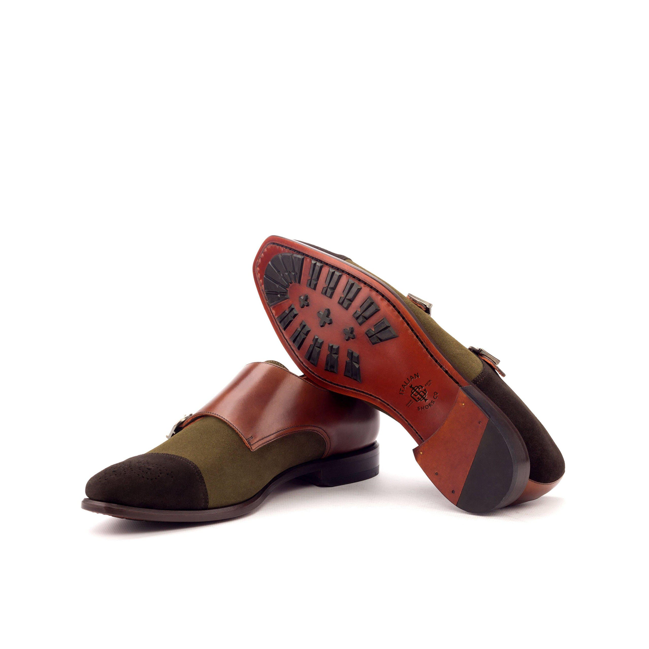 Executive Echo Double Monk Shoe Brown