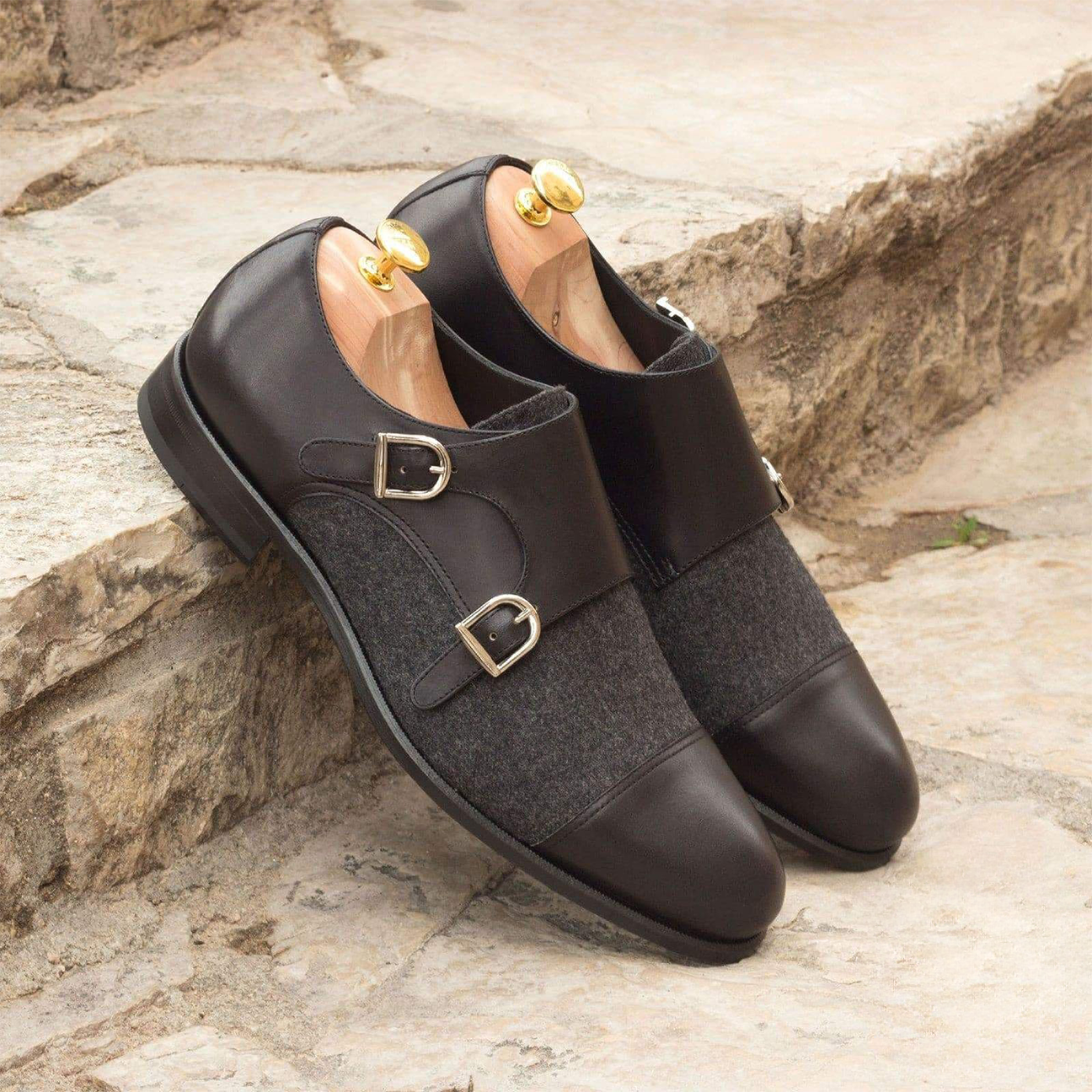 Pinnacle Partners Double Monk Shoe Black