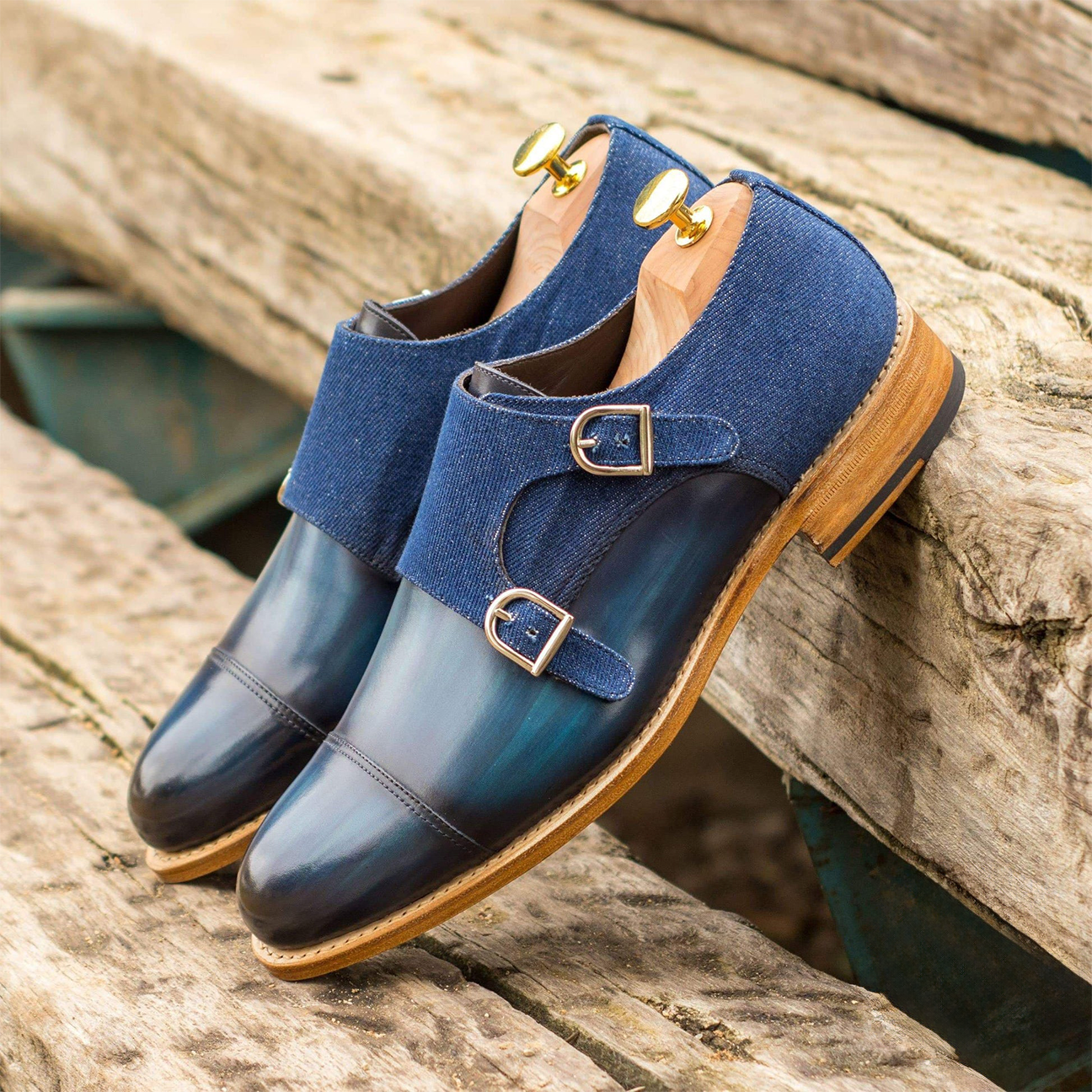 Midnight Mavericks Double Monk Shoe Navy