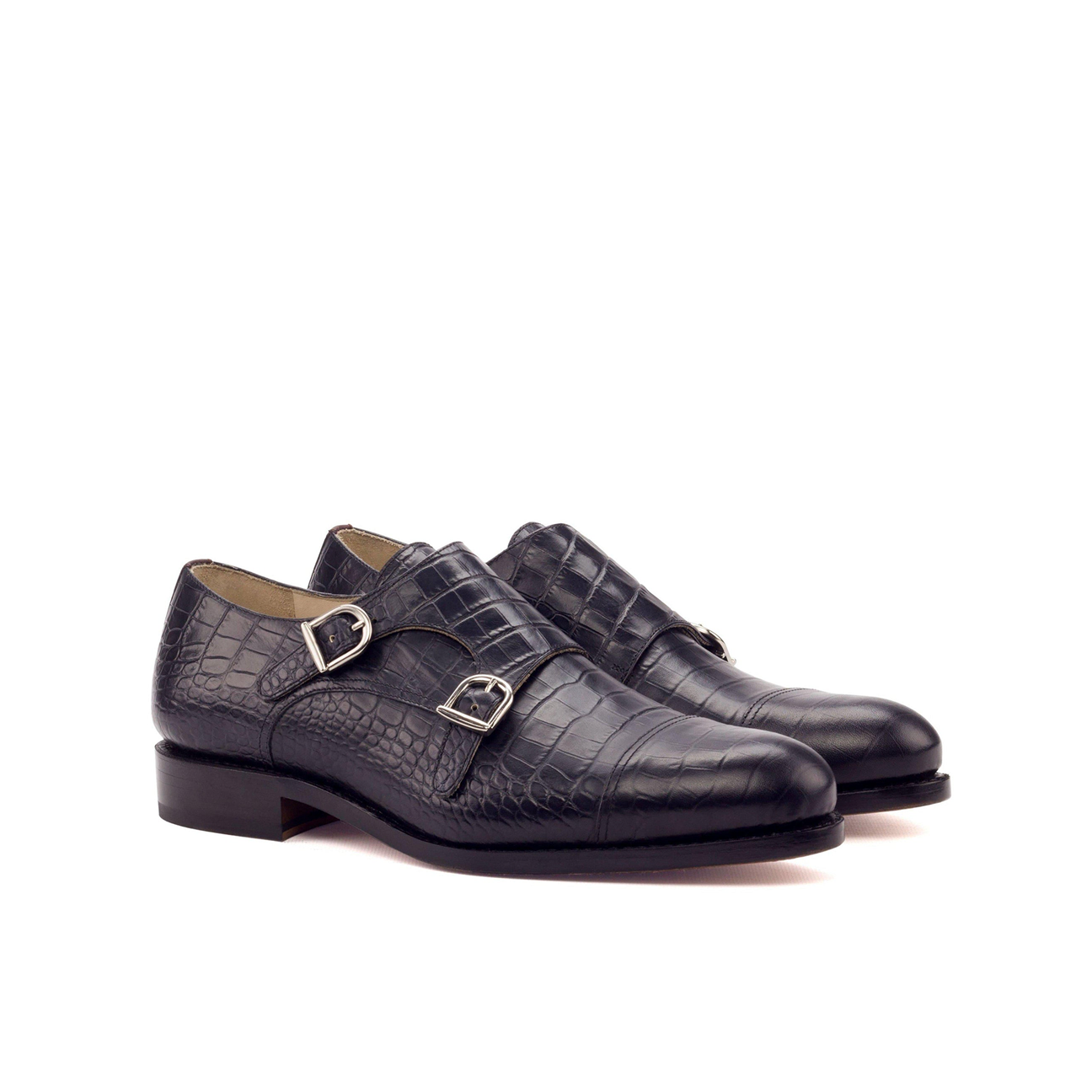 Refined Replicas Double Monk Shoe Black