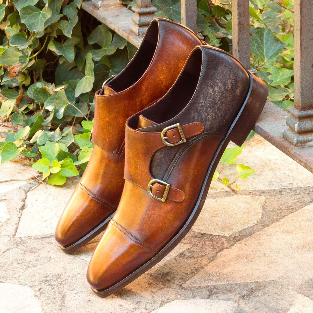 Harmonious Haven Double Monk Shoe Brown