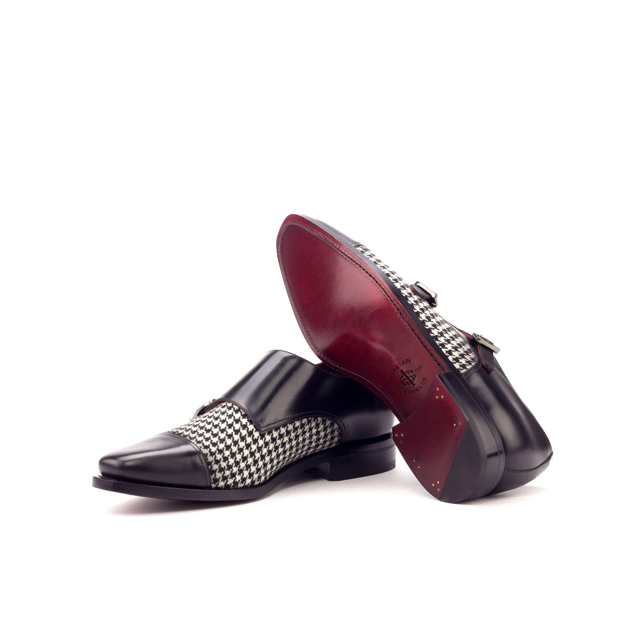 Pinnacle Pairs Double Monk Shoe Black