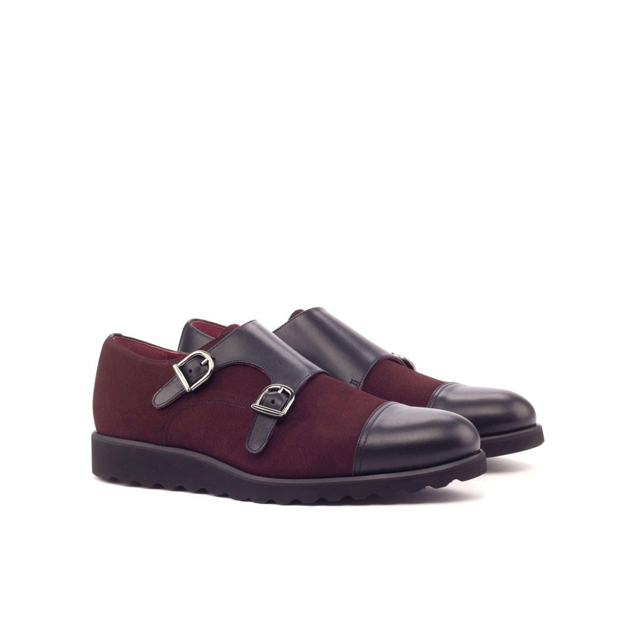 Opulent Overlap Double Monk Shoe Burgundy