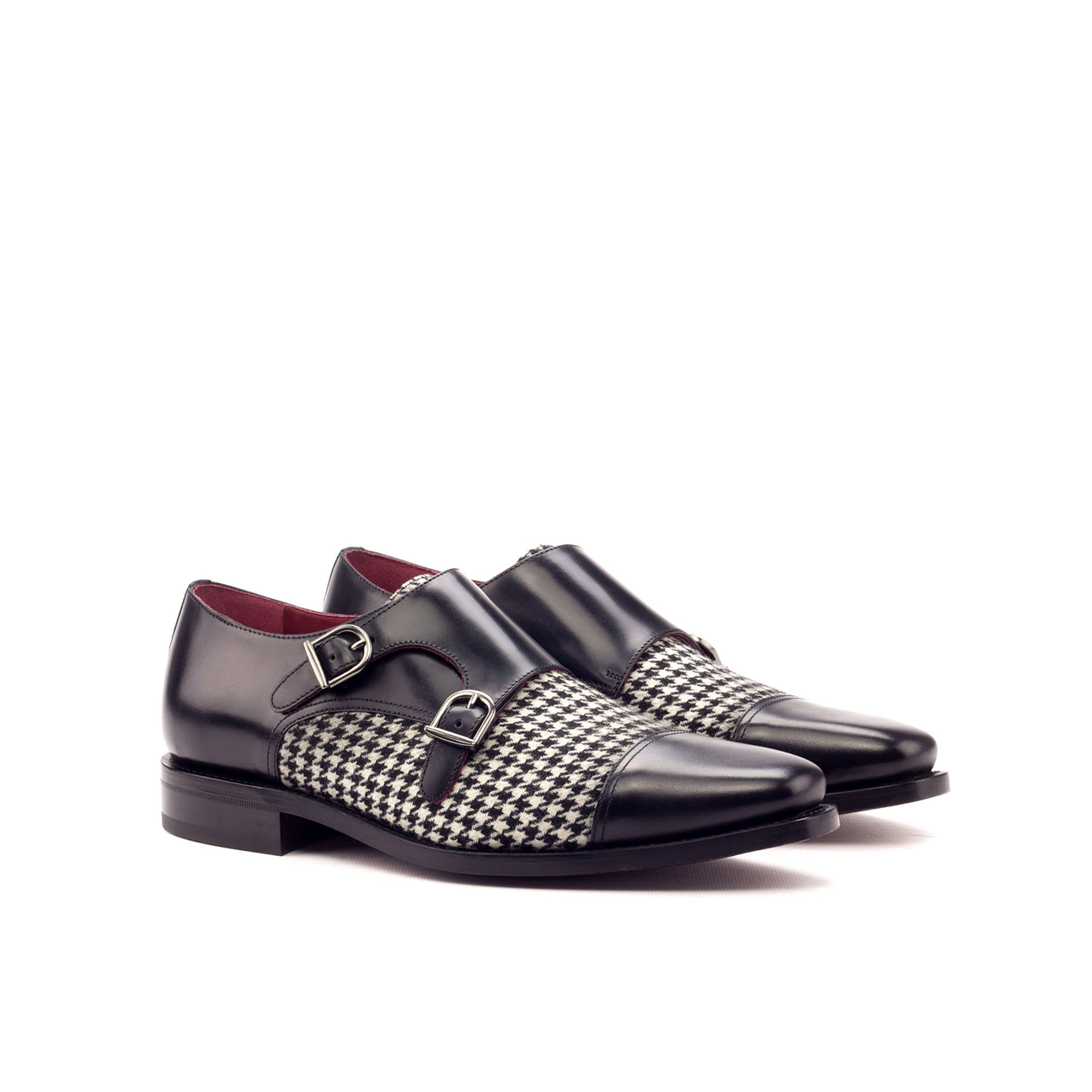 Pinnacle Pairs Double Monk Shoe Black