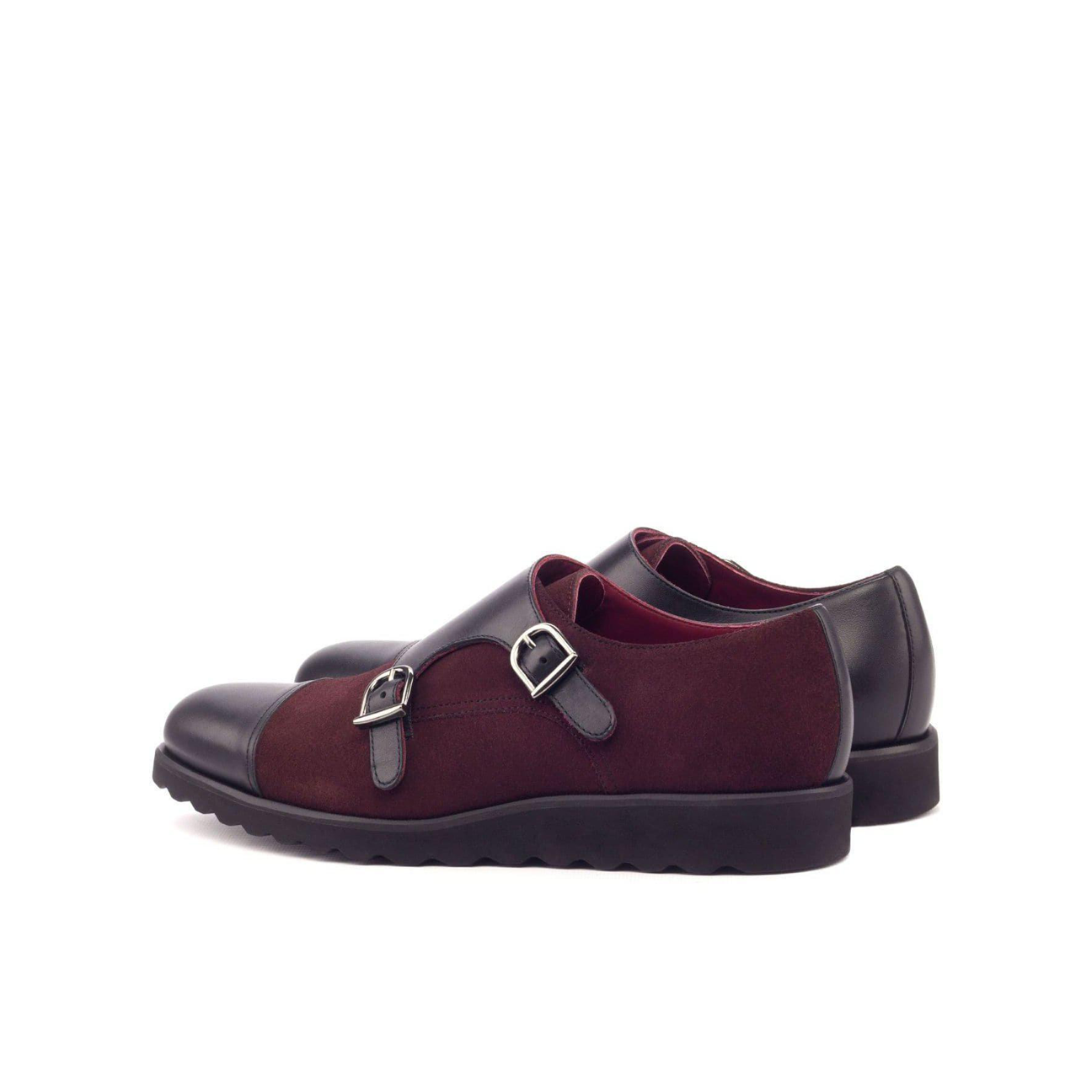 Opulent Overlap Double Monk Shoe Burgundy