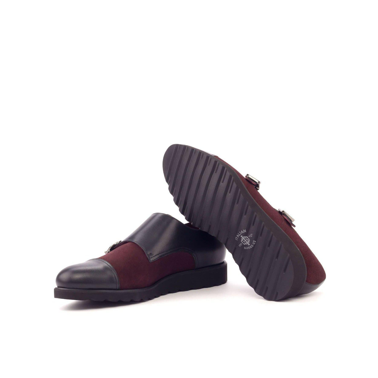 Opulent Overlap Double Monk Shoe Burgundy