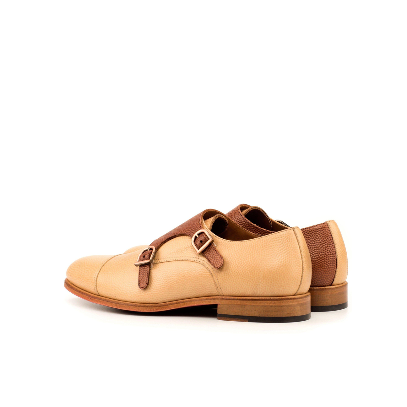 Urban Unisons Double Monk Shoe Brown