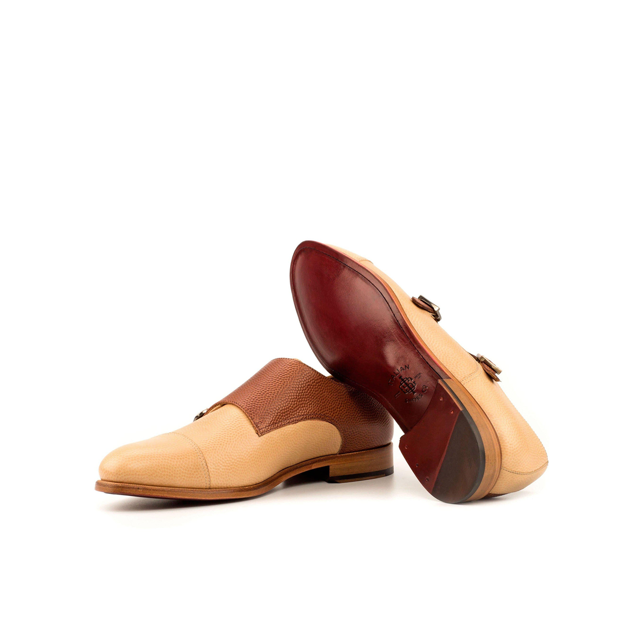 Urban Unisons Double Monk Shoe Brown