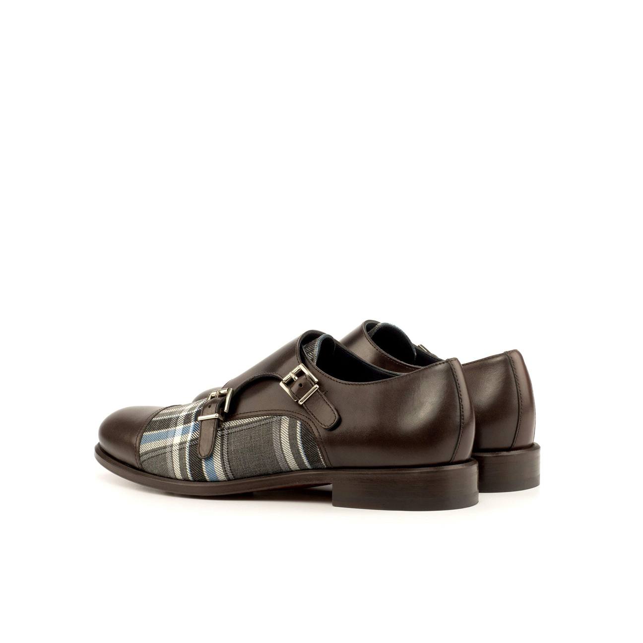 Stylish Synthesis Double Monk Shoe Black