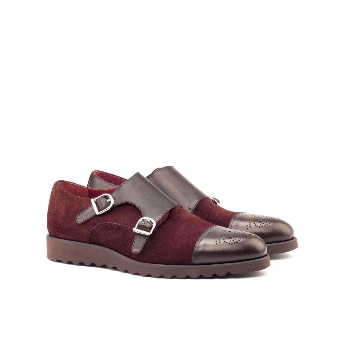 Urban Uptown Double Monk Shoes Dark Brown