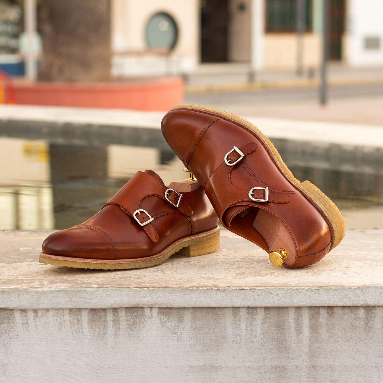 Sophisticated Siblings Double Monk Shoe Brown