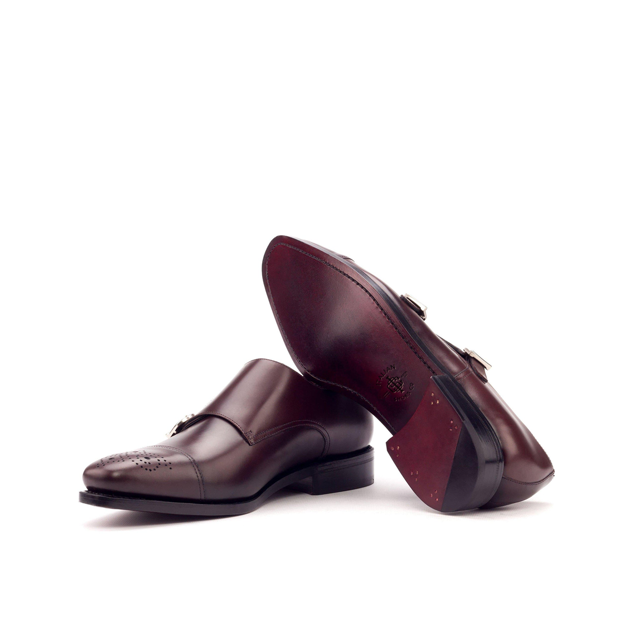 Elite Enigma Double Monk Shoe Burgundy