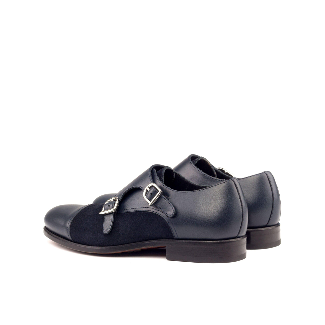 Twin Triumph Double Monk Shoe Navy
