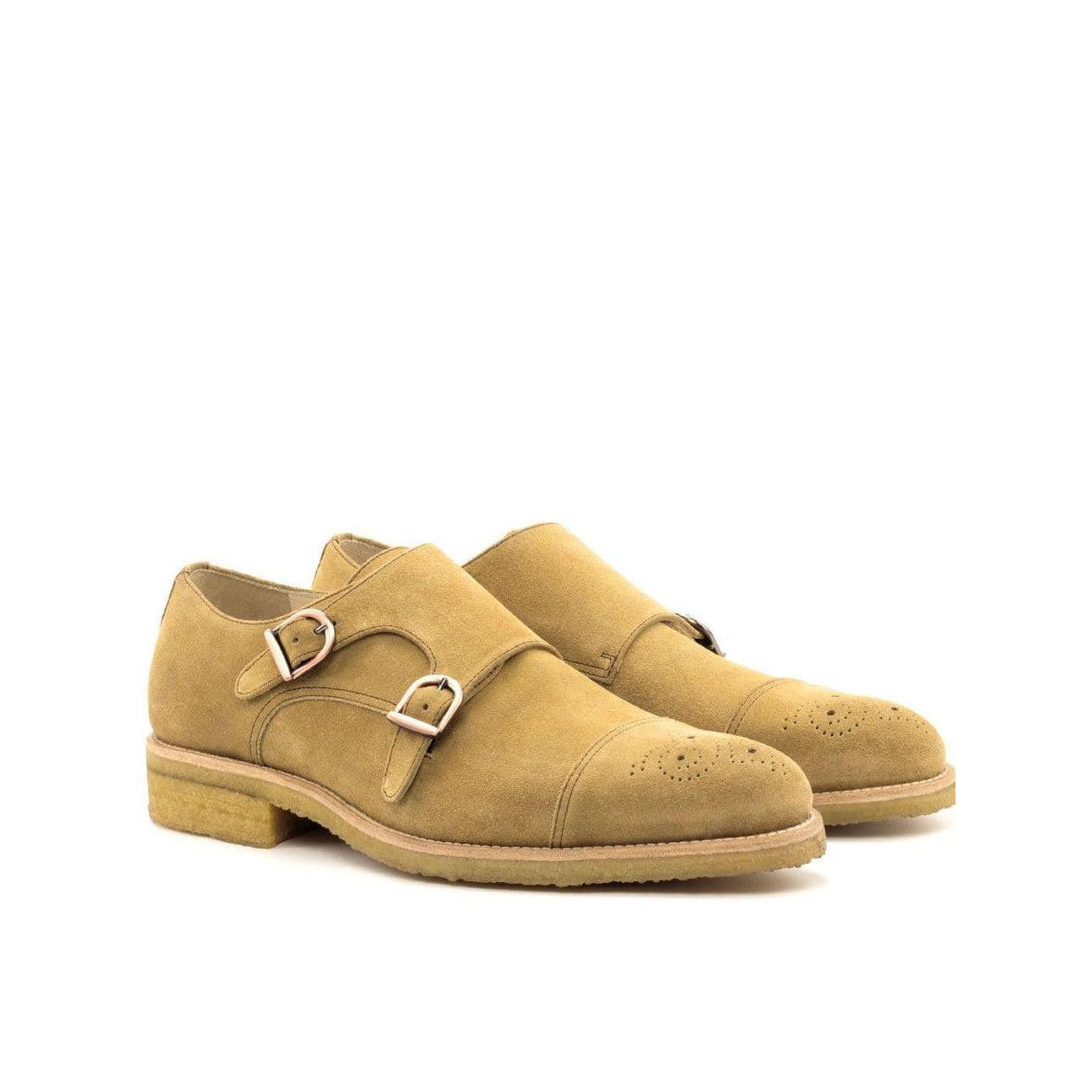 Modish Monks Double Monk Shoes Tan