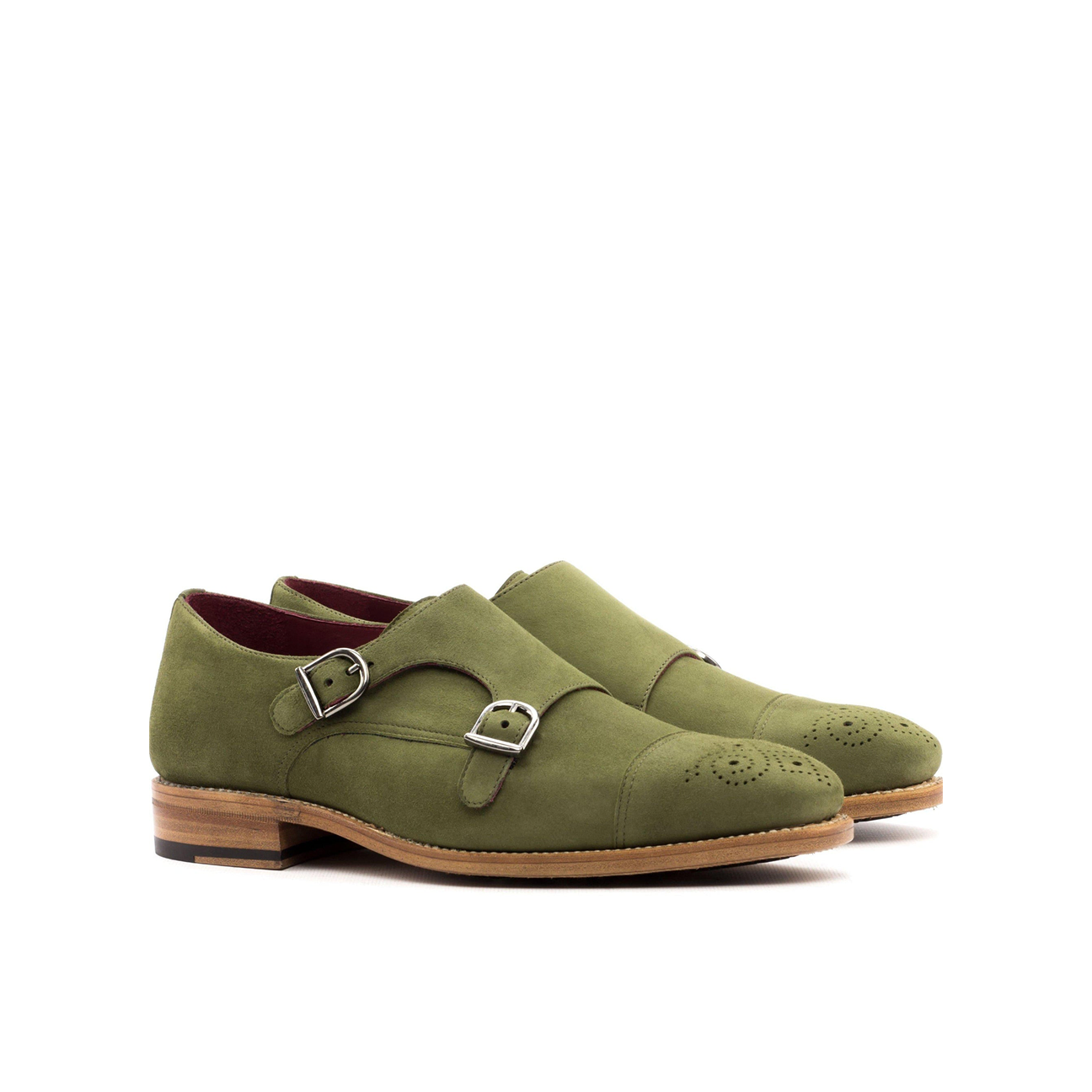 Svelte Sartorials Double Monk Shoe Green