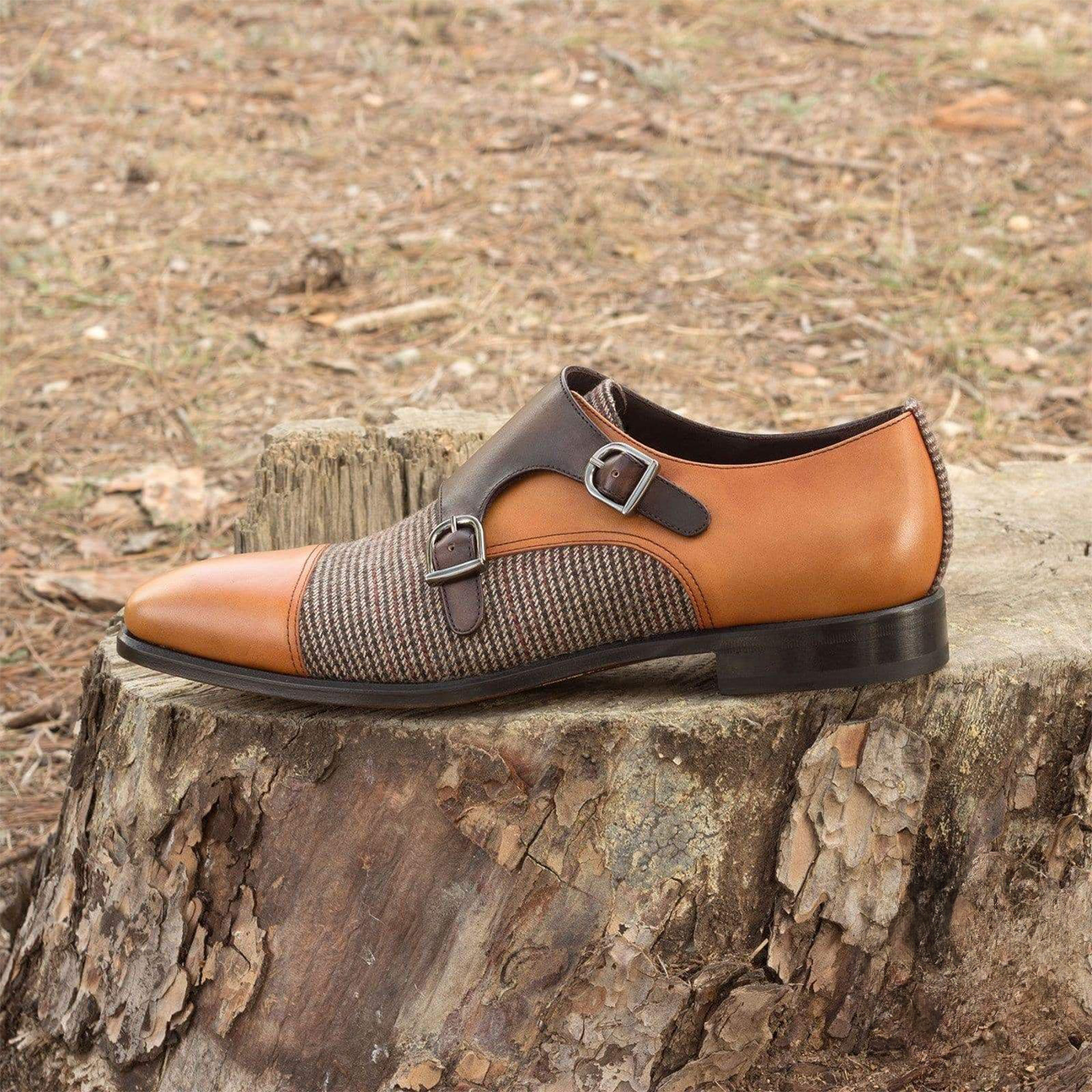 Sartorial Symmetry Double Monk Shoe Brown