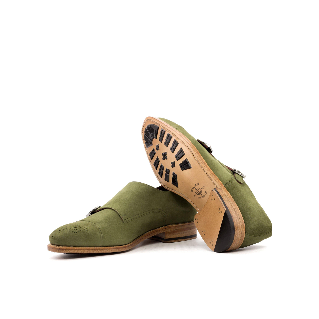 Svelte Sartorials Double Monk Shoe Green