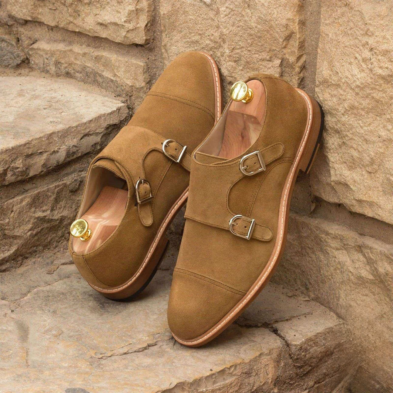 Urbane Unity Double Monk Shoe Tan