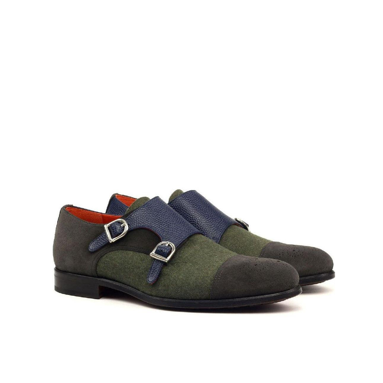 Posh Pairing Double Monk Shoe Green
