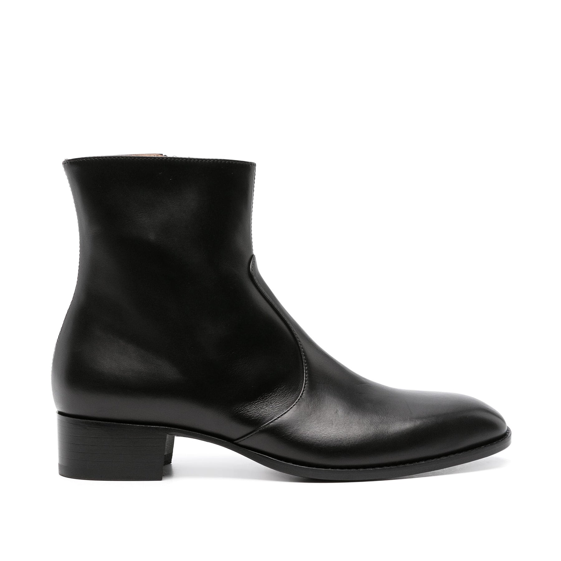 Baker Black Leather Cuban  Boots