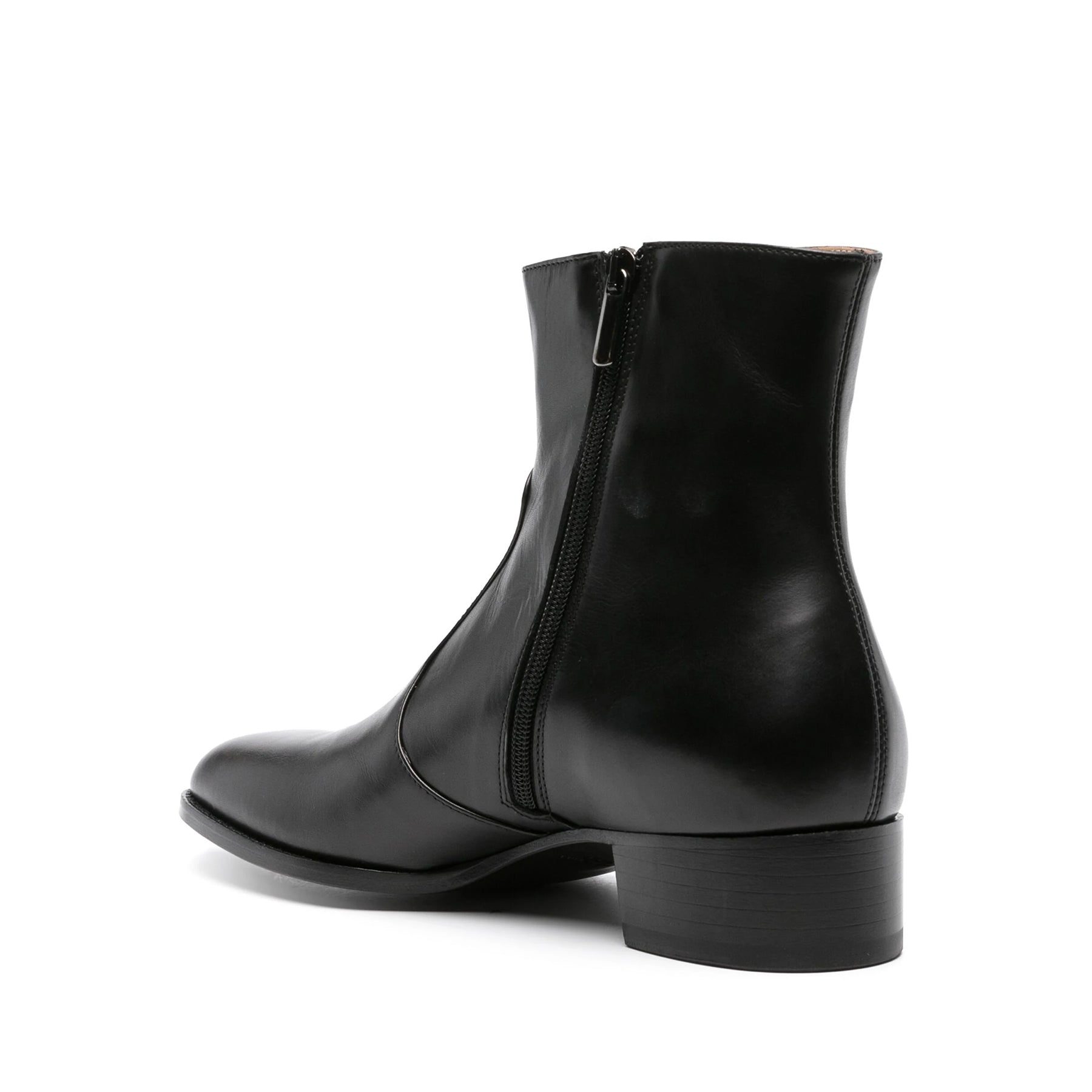 Baker Black Leather Cuban  Boots