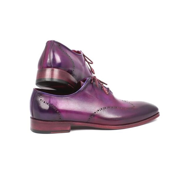 Wingtip Oxford Purple Leather Shoes